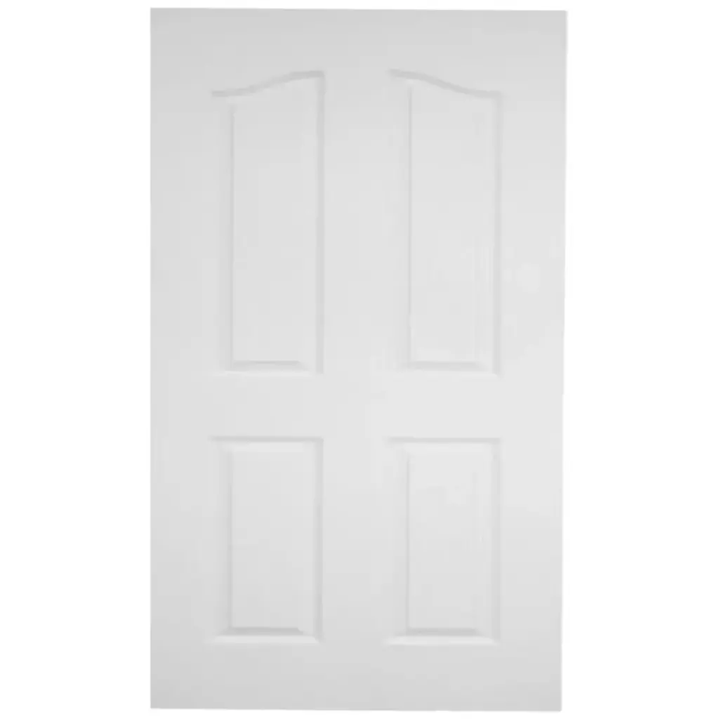 Puerta HDF ArmaTerra™ Guatemala de 4 Tableros Blanca 0.70 x 2.07m + Yale™ Assure Níquel + Marco pino sin color